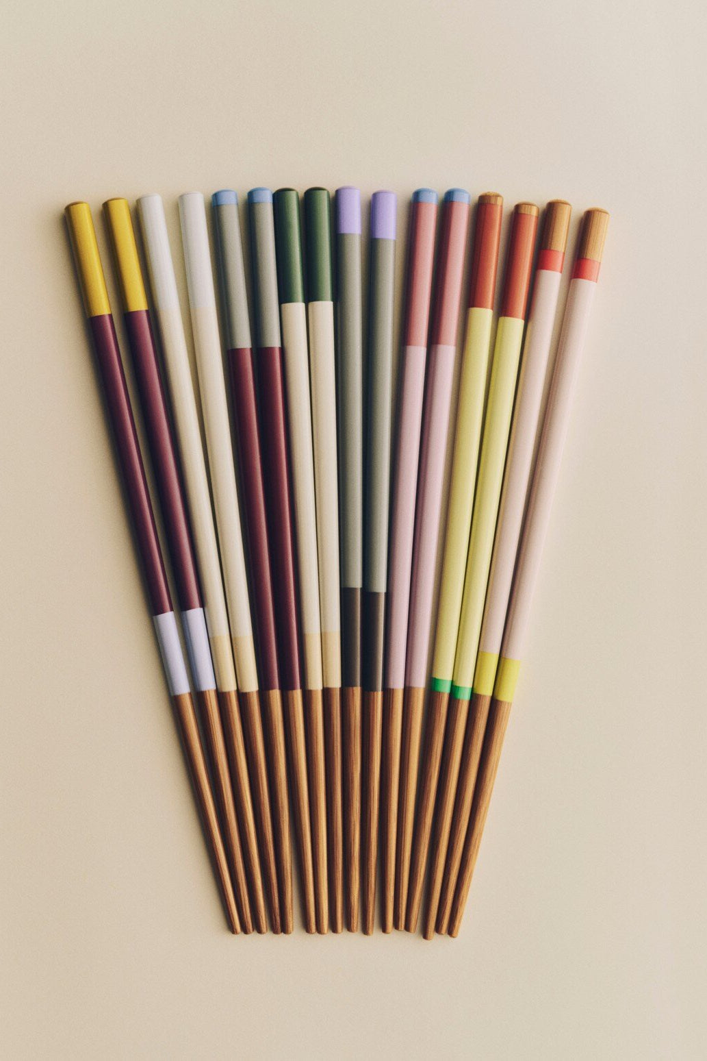 Colour spisepinde, 4 sæt – Pastel